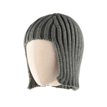 Bonnet tricoté chaleur hivernale pour femme, perruque et-Gris