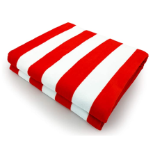 Katoenen strandhanddoeken, absorberend, zacht en pluche, 76 x 152 cm, cabana-streepdesign, retrostijl, grote zwembadhanddoek, gemakkelijk te