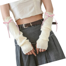 Herbst Winter Band Handschuhe 2000er Jahre Harajuku Rüschen-Rosa