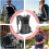 Snowboard backpack – Water hydration backpack – Runner's gear, bicycle bag, Black B 3