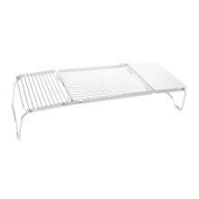 Camping Hob Grill Rack Stainless Steel BBQ Table Folding Campfire Grills for Outdoor Camping Cooking Ref: 2310