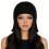 Chapeau de style unique avec perruque tricotée et-Beige 5