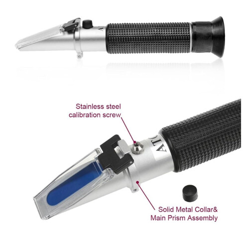 Refractometer, Handheld, 0–40% Brix, Saccharimeter, Fruit, Grapes, Alcohol 1