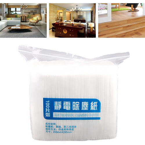 100 Pieces Dry Dustcloths, Electrostatic Wipes, Mop Replacement, Static Dusters 1
