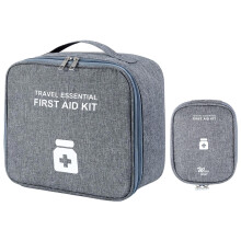 Empty first aid pouch, large capacity, portable medical care bag, organizer, 2 pieces