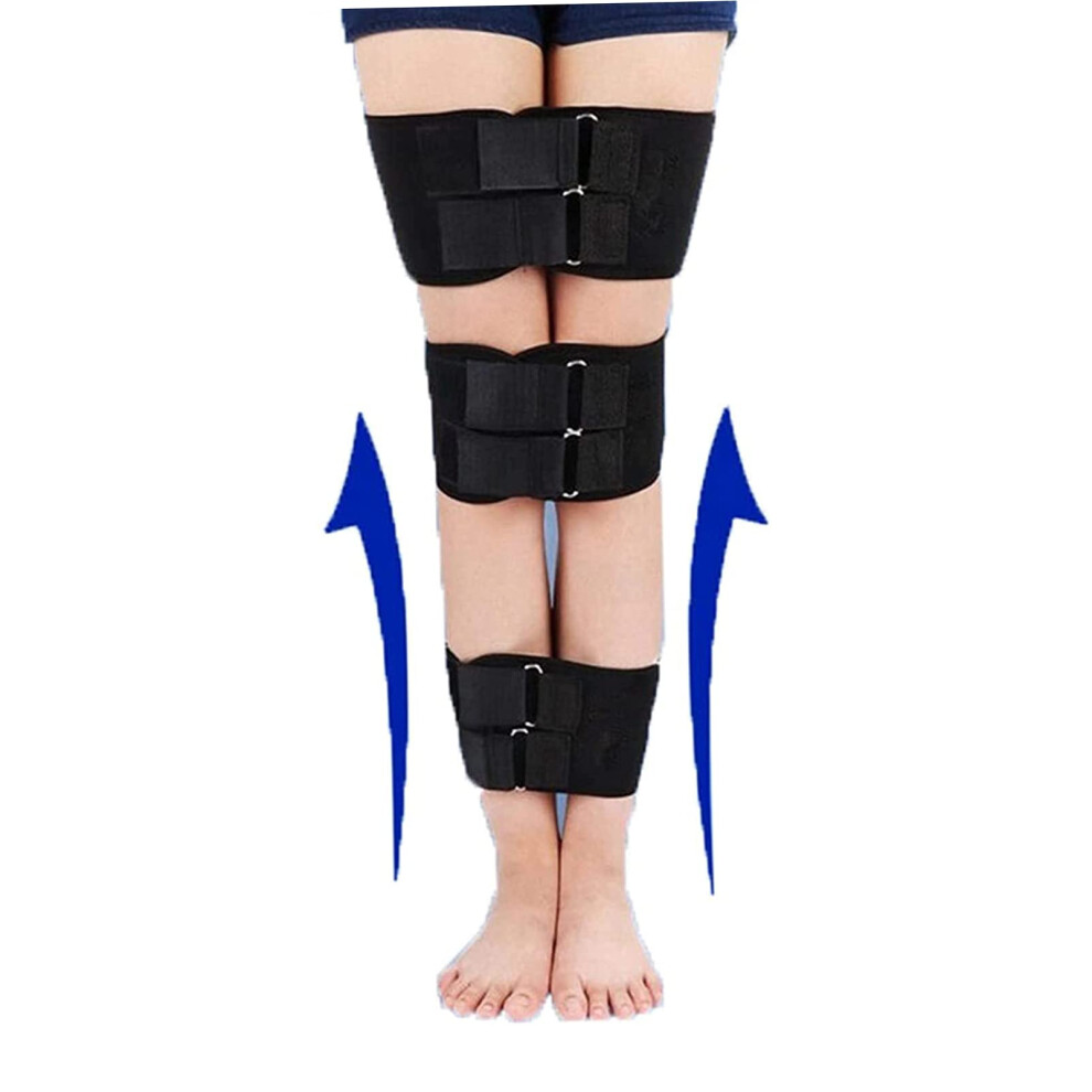 Black O/X Leg Correction Belt, Adjustable Leg Posture Corrector, Arch Leg Corrector, Easy To Correct In 10 Steps, For Kids And Adults, 10