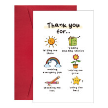 Cute Teacher Appreciation Gifts, Funny Thank You Card Gift from Student