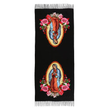 Eleganter Schal mit Virgin-Muster, atmungsaktiv, warm,-Schwarz
