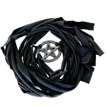 Ceinture métallique pour cosplay et combinaisons de mode-Noir