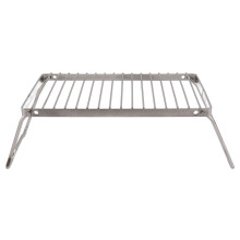 Folding Camping Grate Stainless Steel Height Adjustable Thicker Campfire Cooking Racks Draining Board Backpack Grill Outdoor, Default