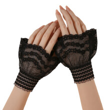Costume de décoration en dentelle 3D, manches détachables,-Noir
