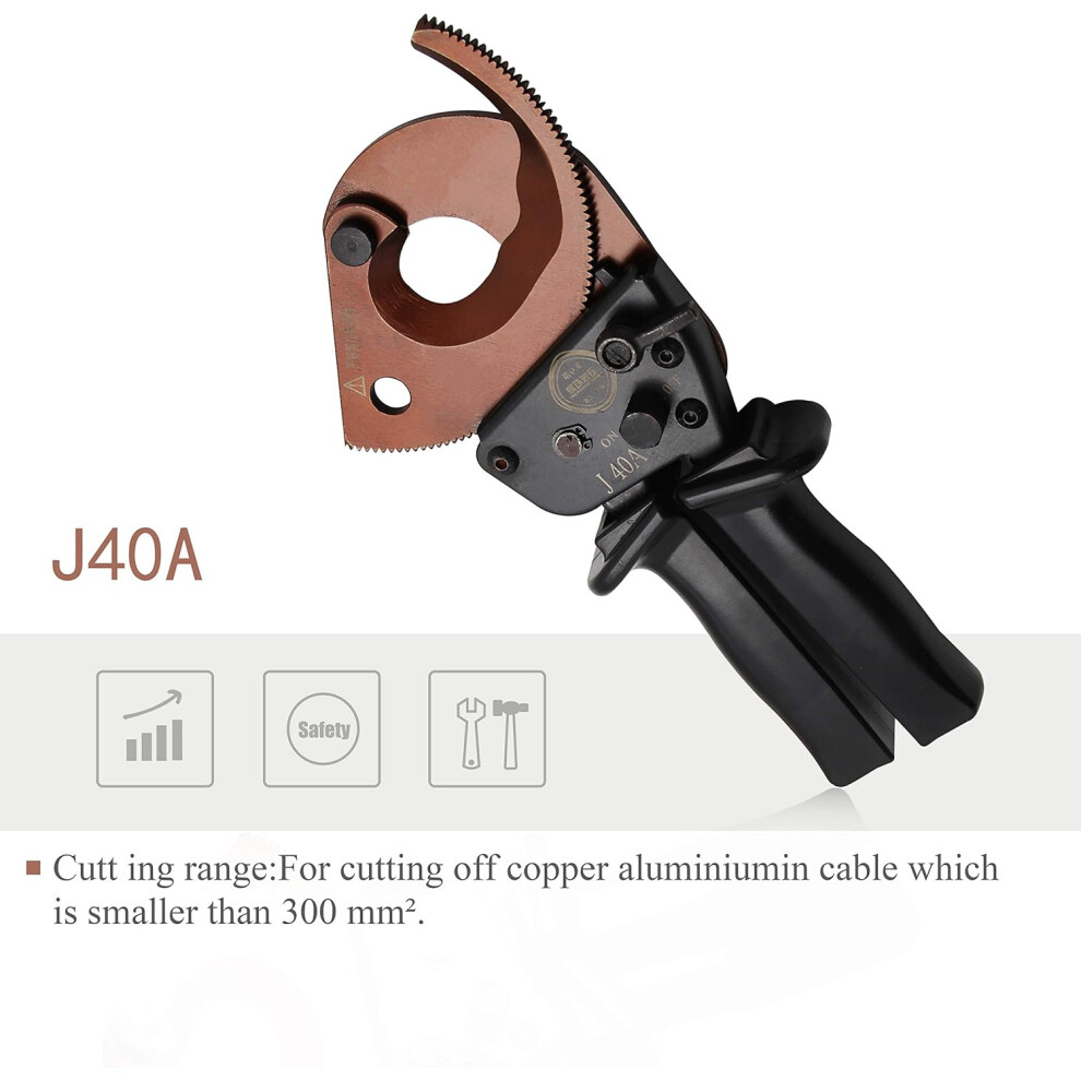 Industrial Grade Cable Scissors, Heavy Duty Cable Cutting Tool With Super Alloy Steel, Perfect For Copper-Aluminum Cables, Mechanical Force Increase, 9128293322492