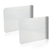 Stainless Steel Side Splash Guards 2 Piece Set Kitchen Sink Bathroom Wall Mount with Screws 15' x 6' and 17' x 12' (Large)