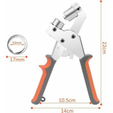 Ösenzange, tragbare Handmaschine für Bastelarbeiten, magnetischer Saugaufsatz, Zweipunkt-Hebelstütze für Leder und Stoff, 100 Ösen &