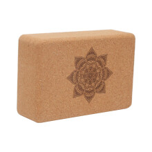 Yoga Block, Cork, Yoga Brick, Density Supportive Equipment, Yoga Prop and Supportive Accessories for Squat Stretch, 22.5cm x 15cm x 7.5cm
