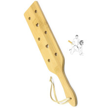 SM Sex Paddle Wooden Bondage Flogger Wooden Paddle Spanking Painful Spank Flogger Slave Spanking Paddle Flirting Bondage Whip Flogger Bamboo Handle