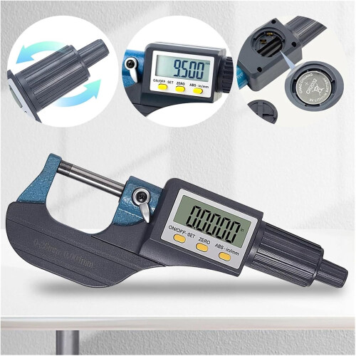 Digital Micrometer 025mm LCD Screen  Precise Caliper Gauge Tool 2