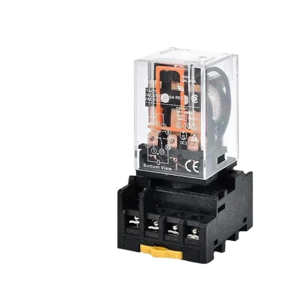 Intermediate Relay Mk2pi Mk3pi With Socket 8Pin 11Pin Pf083a Dc24v Ac220v (5 Pcs) 9365049690683
