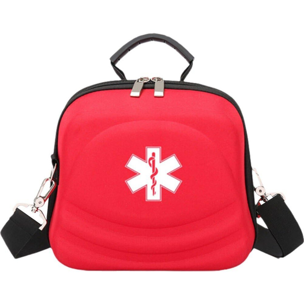 Medicine Organizer Bag, Emergency First Aid Kit, Empty Medical Storage Bag, Refill, First Aid Bag, Adjustable Shoulder Strap Red
