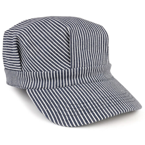 Chapeau de commandement en coton rayé de-Enfants bleu foncé