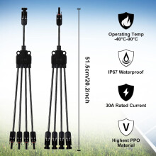 Conector avansat de ramificație în Y pentru sistem fotovoltaic, durabil și ușor de instalat, conectori de cablu fotovoltaic cu structură