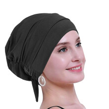 Couvre-chef pour femmes, Hijab pour femmes africaines,-Noir