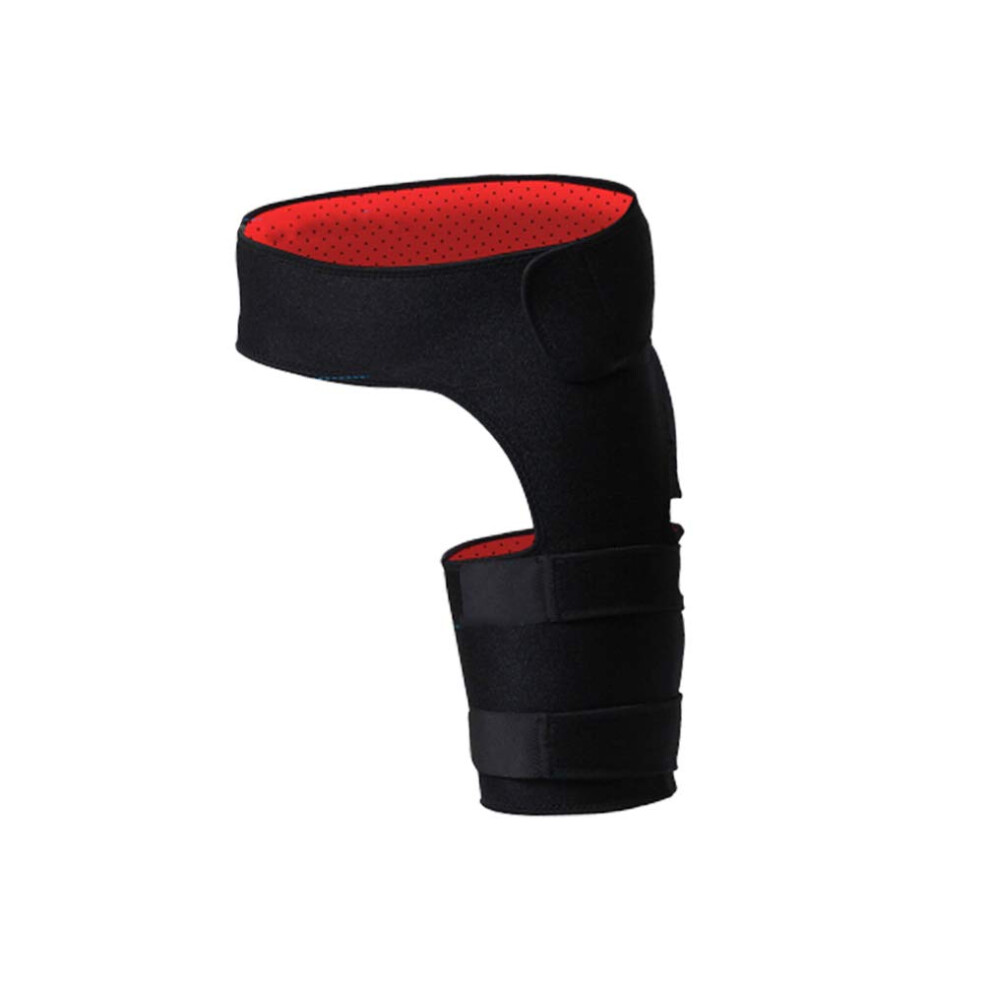 Black Hip Support Groin Wrap Thigh Compression Cuff Adjustable Hip Support For Pulled Muscles Sciatica Nerve Brace Injury