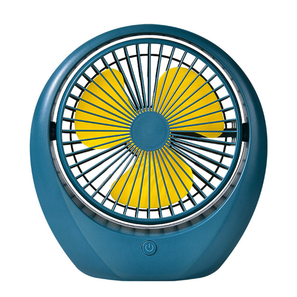 Desktop Usb Fan 3 Speed Efficient Cooling Fan Usb Rechargeable Fan Powerful And Quiet Shell Yellow/Blue 9412369790293