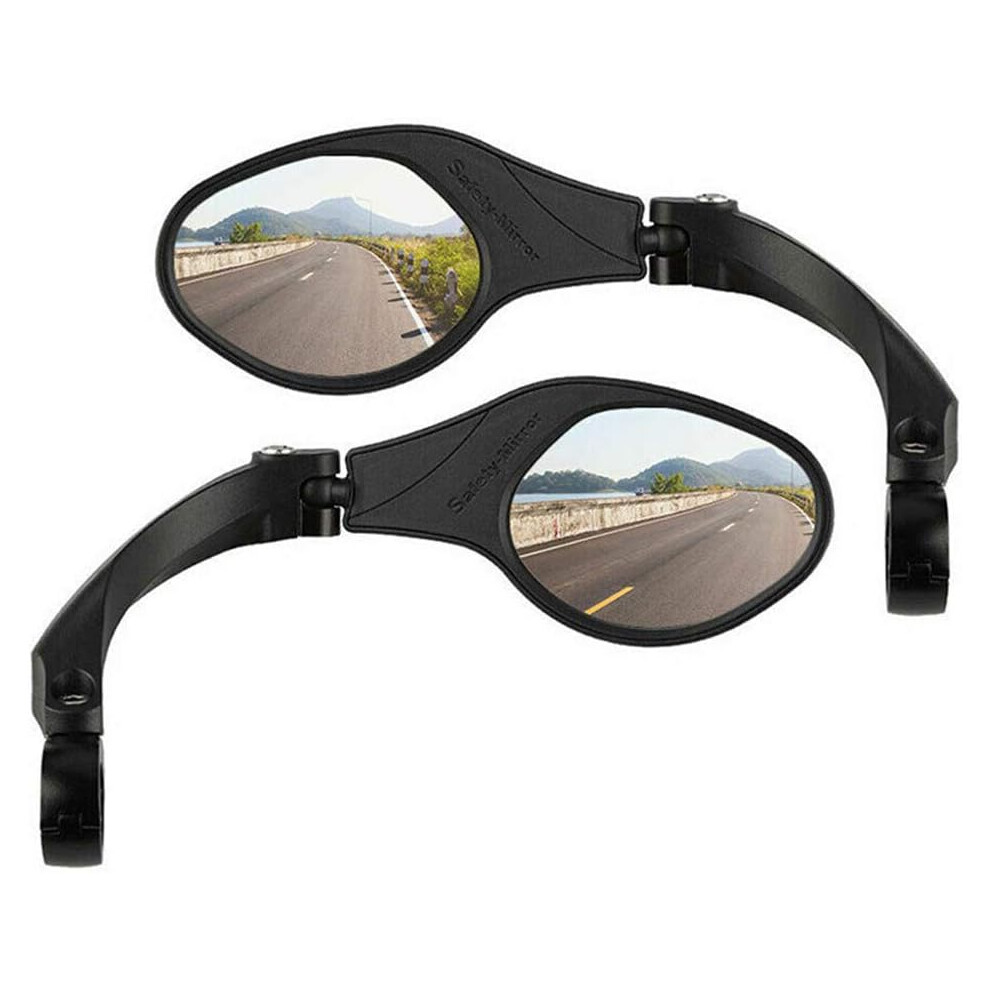 Cycling Rearview Mirror With Stainless Steel Lens, Handlebar Bike Mirror Featuring 360 Rotatable Mechanism And Reflective Strips, Dur All-Weather 9190834285740