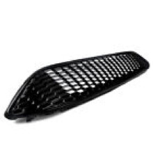 Bumperbekleding met gaas in het midden, glanzend zwart, sportieve upgrade voor Ford Focus MK3 Facelift, duurzame constructie, hoogwaardige mat,