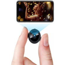 Magnetmonterad säkerhetskamera Mini Smart Home Nattseende, Realtidsövervakning H.264-komprimering 150 vidvinkel APP Live View, Enhetsdelning