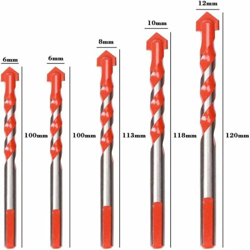 Triangle Shank Ceramic Drill Bits For Glazed Tile, Extra Long With Professional-Grade Carbide Tip, Ensuring Smooth And Precise Drilling In Various