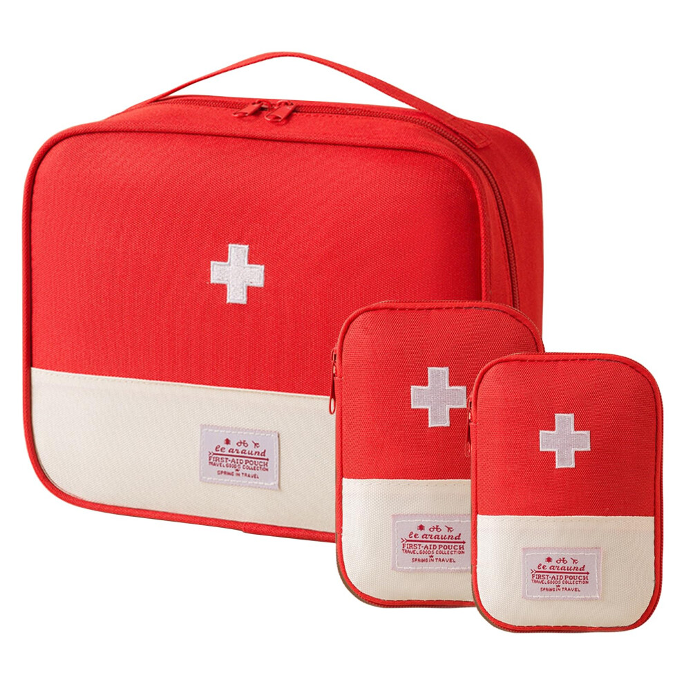 Red First Aid Bag, Mini First Aid Bag, Waterproof Oxford Fabric, Medical Storage Bag For Travel, Camping, Home, Hiking,