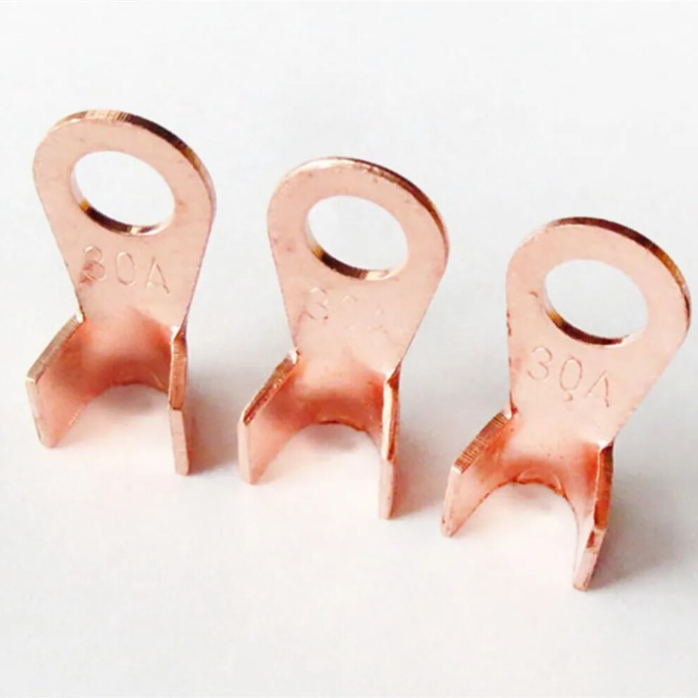 20Pcs/Lot Ot30a 6Mm Dia Copper Circular Splice Terminal L4 Wire Naked Connector For 2.66Wire 9412369783844
