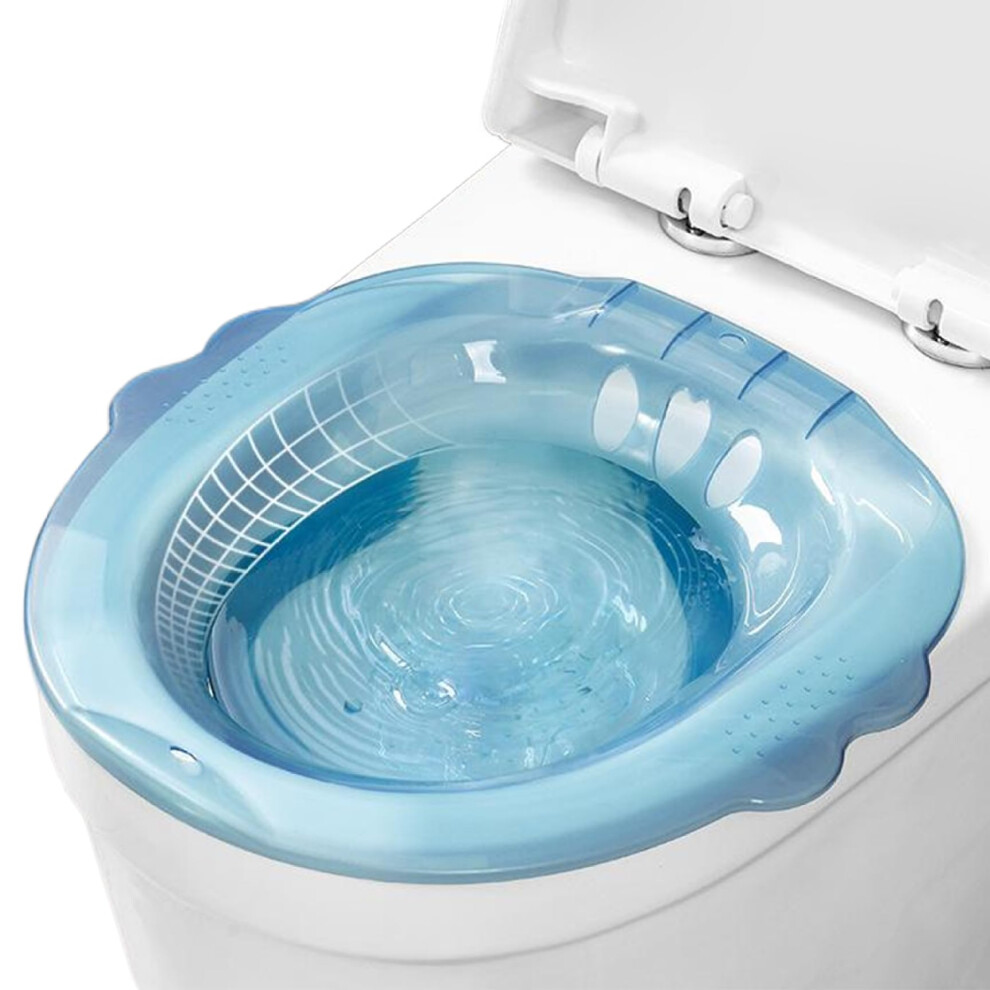 Universal Sitz Bath for Toilet Seat, Large Capacity Basin, AntiOverflow Design for Postpartum Hemorrhoid Care and Hygiene.