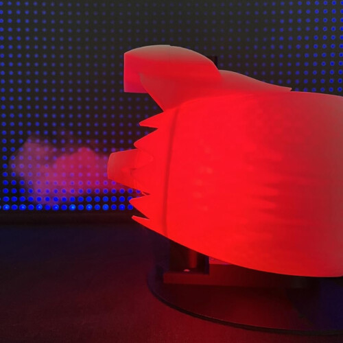 Creative Desktop USB Fan With Plane Engine Shape Adjustable Speed and Direction for Office Decoration Blue Light 2