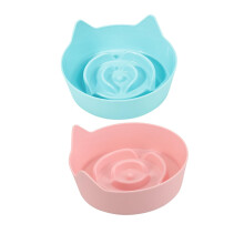 Slow Eating Bowl for Cats Nonslip Pet Feeding Plate Bunny Dishes Healthy Eating Habits