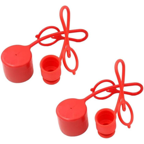 2 Sets Flat Dust for Hydraulic Quick Connectors PVC Protection for Clean Operation (1/4) 2