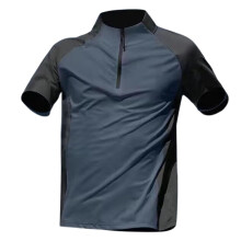 Men's Running Shirt 1/4 Zip Quick Dry StandUp Collar Cycling Training Shirt M O Blue