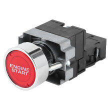 Hittebestendige LED-lamp, drukknopontsteking, motorstartknop, eenvoudig te installeren, SPST-schakelaar, universele moment schakelaar, 12V veilig
