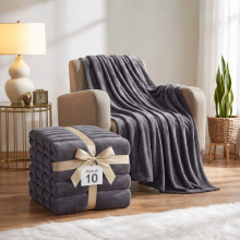10X Luxury Grey Thick Warm Super Soft Large Fleece Blanket