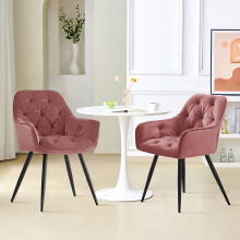 (Set of 4 chairs, Rose) 2/4 Dining Chairs Velvet Chairs home & restaurants