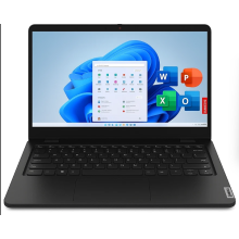 Lenovo 14W 14" Laptop | AMD 3000 | 4GB RAM | 64GB SSD | Dual speakers | HD Webcam | Intel UHD Graphics | Windows 11 Pro | Black + MS Office