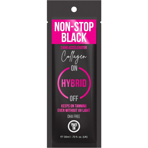 (20ml Single Use Sachet) Power Tan Non-Stop Black Collagen