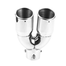 Końcówka wydechu Slant Cut Dual Exhaust Tip do modyfikacji pojazdów, uniwersalna śruba ze stali nierdzewnej, odporna na korozję, odporna na