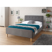 Ashbourne 150cm Kingsize 5ft Bed Frame Grey Fabric