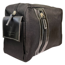 David Beckham Toiletry Bag Black with White Stitching