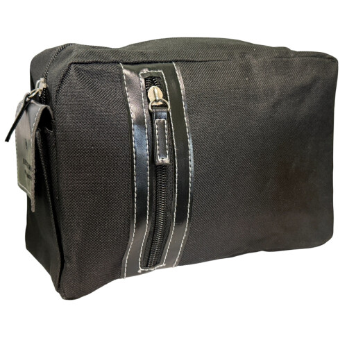 David Beckham Fragrances David Beckham Toiletry Bag Black with White Stitching 2