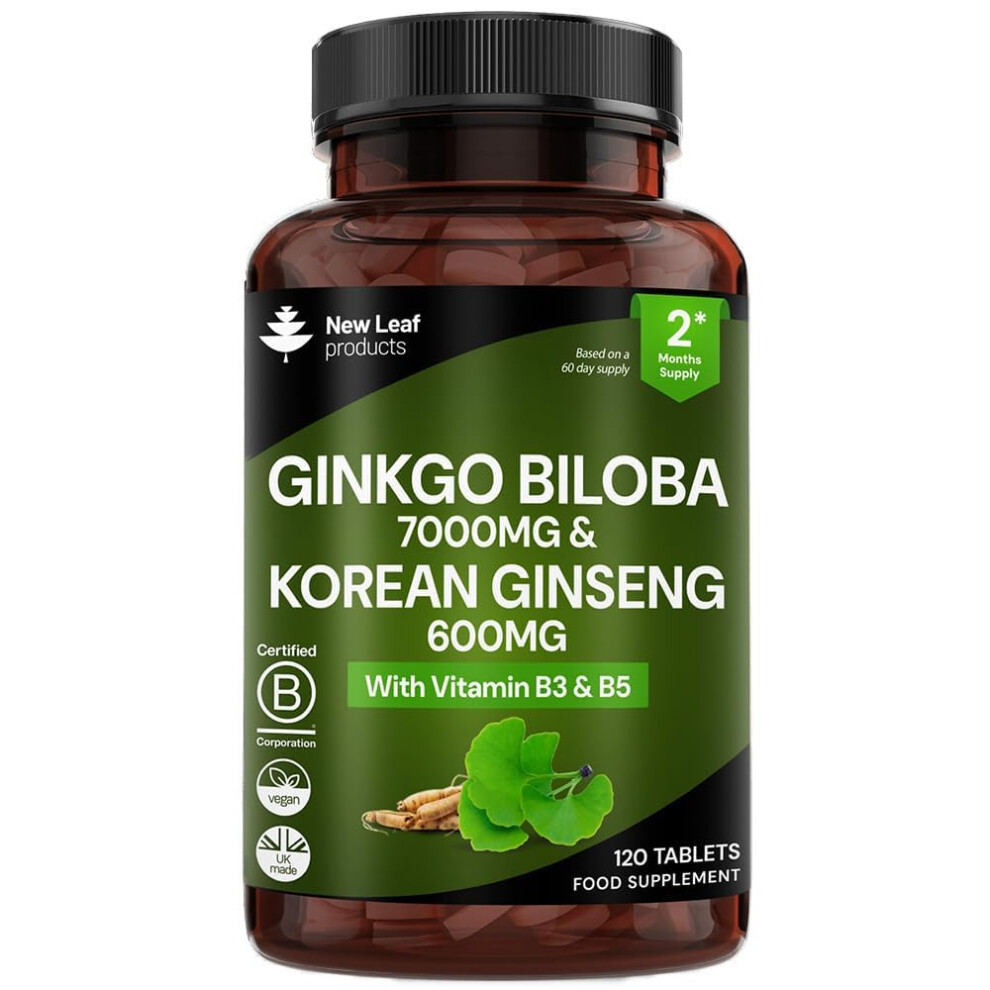 Ginkgo Biloba & Korean Ginseng Tablets 120