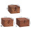 Versatile Grass Woven Basket withj Lid Wicker Organizer-M 3